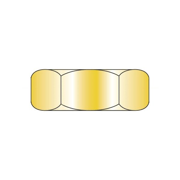 Newport Fasteners Jam Nut, 1"-8, Steel, Zinc Yellow, 55/64 in Ht, 250 PK 538806-BR-250 - main